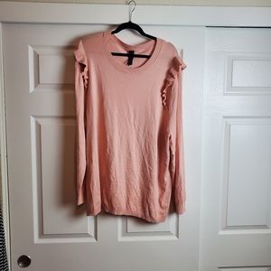 NWOT ruffle sleeve sweater